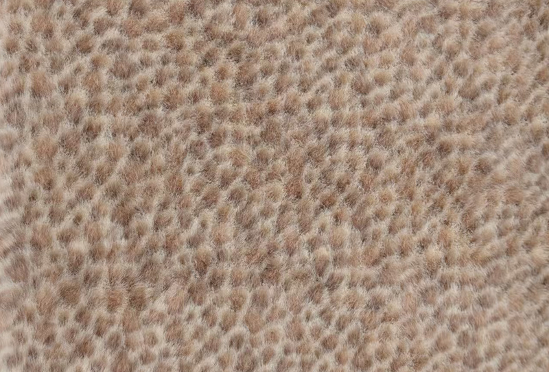 160 mm bredde europeisk mink-print leopard-print faux mink-stoff 160 mm bredde europeisk mink-print leopard-print faux mink-stoff