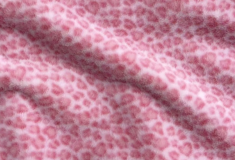 160 mm bredde europeisk mink-print leopard-print faux mink-stoff 160 mm bredde europeisk mink-print leopard-print faux mink-stoff