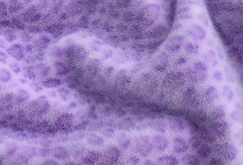 160 mm bredde europeisk mink-print leopard-print faux mink-stoff 160 mm bredde europeisk mink-print leopard-print faux mink-stoff