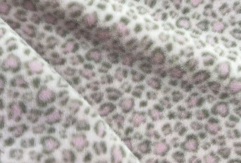 160 mm bredde europeisk mink-print leopard-print faux mink-stoff 160 mm bredde europeisk mink-print leopard-print faux mink-stoff