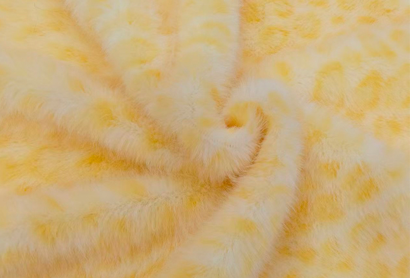 160 mm bredde europeisk mink-print leopard-print faux mink-stoff 160 mm bredde europeisk mink-print leopard-print faux mink-stoff