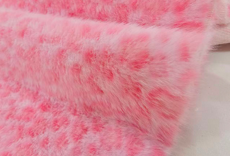 160 mm bredde europeisk mink-print leopard-print faux mink-stoff 160 mm bredde europeisk mink-print leopard-print faux mink-stoff