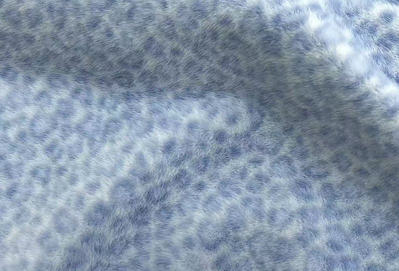 160 mm bredde europeisk mink-print leopard-print faux mink-stoff 160 mm bredde europeisk mink-print leopard-print faux mink-stoff